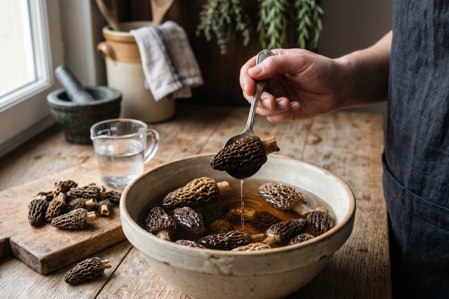 Combien de temps pour réhydrater des morilles séchées