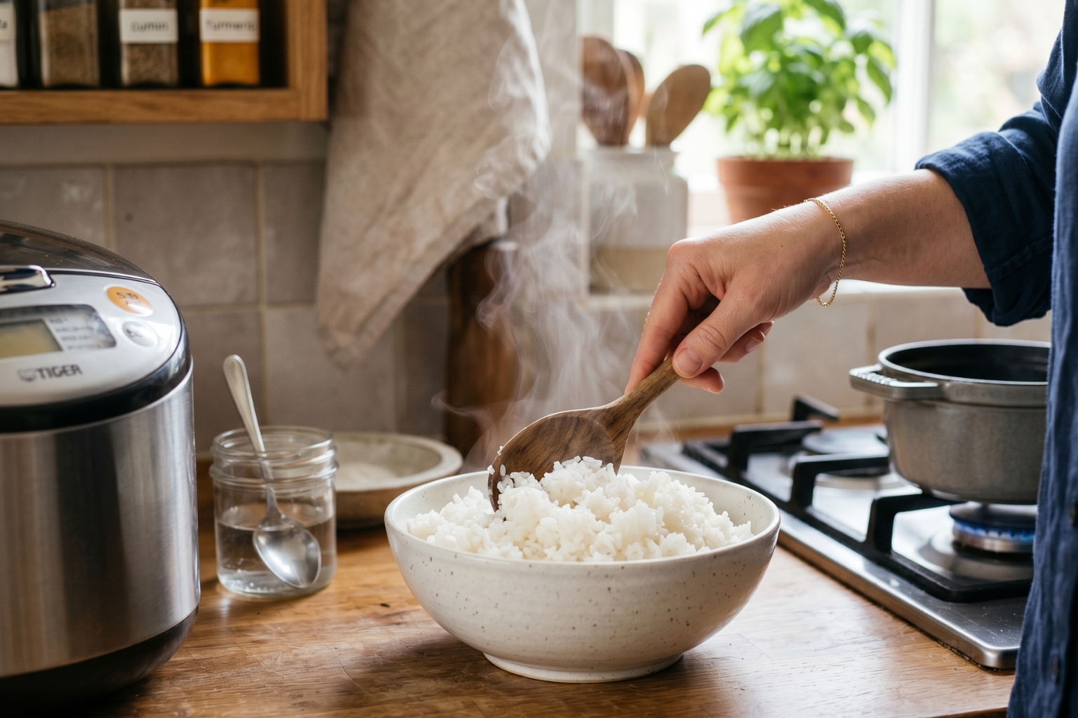 Comment réchauffer du riz cuit