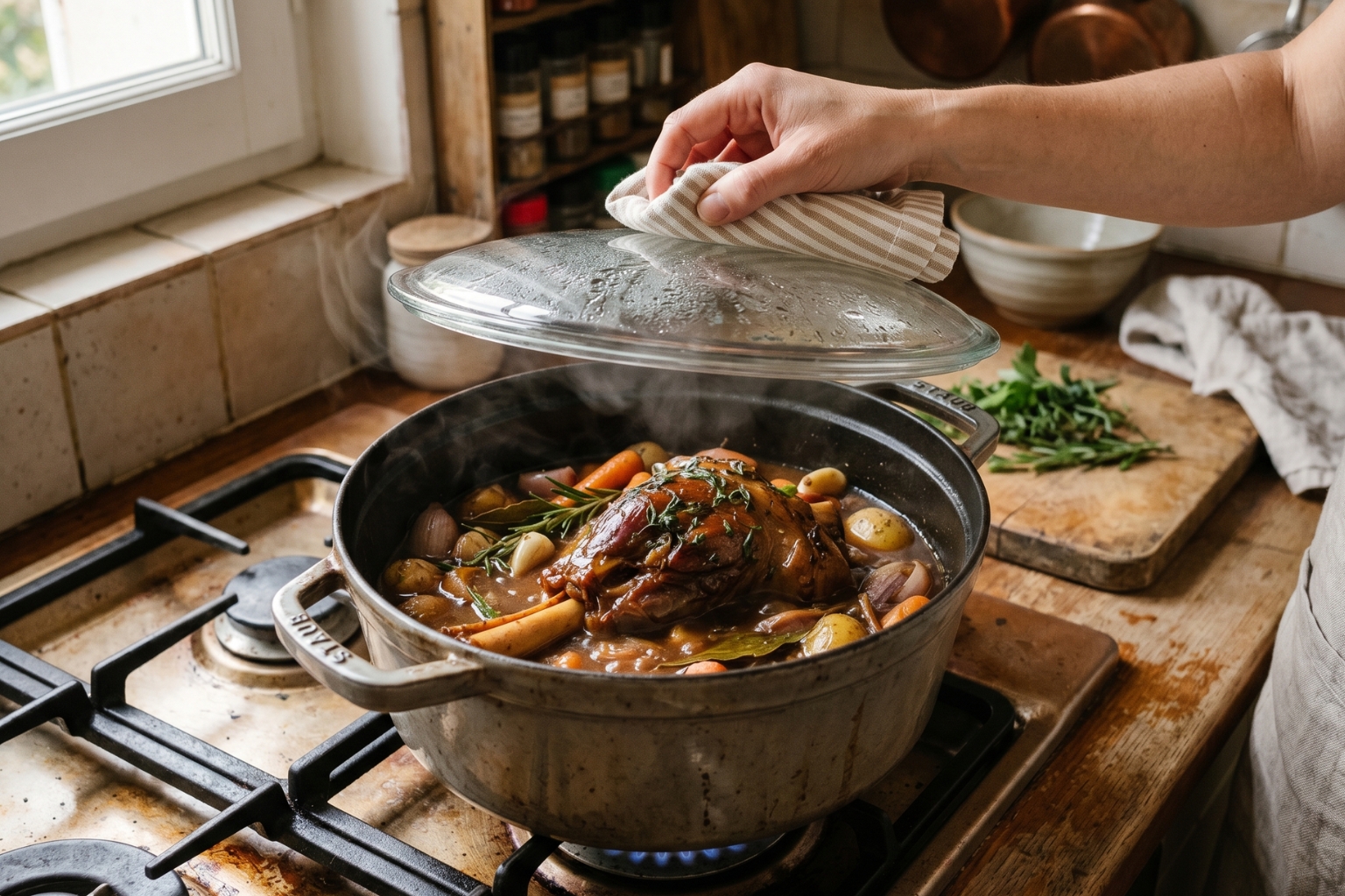 Comment réchauffer une souris d'agneau déjà cuite