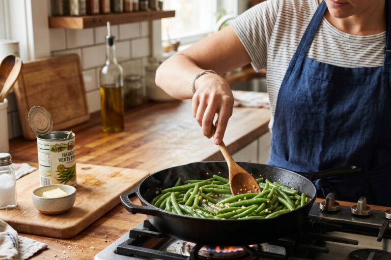 Comment réchauffer des haricots verts en conserve